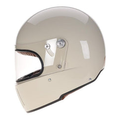 Koura motorcycle helmet Cream with brown leather