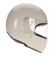 Koura motorcycle helmet Cream with brown leather