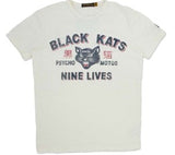 Black Kats T-Shirt in Dirty White
