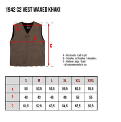 1942 C2 Vest Waxed Khaki