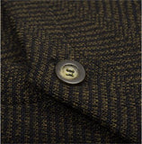 "Cosby" Wool Knit Weste Tweed Kaki