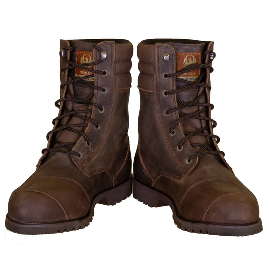 Drax motorcycle boots waterproof brown