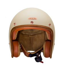 Hedonist Motorcycle Helmet Cream