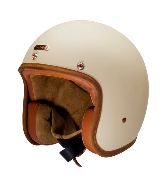Hedonist Motorcycle Helmet Cream