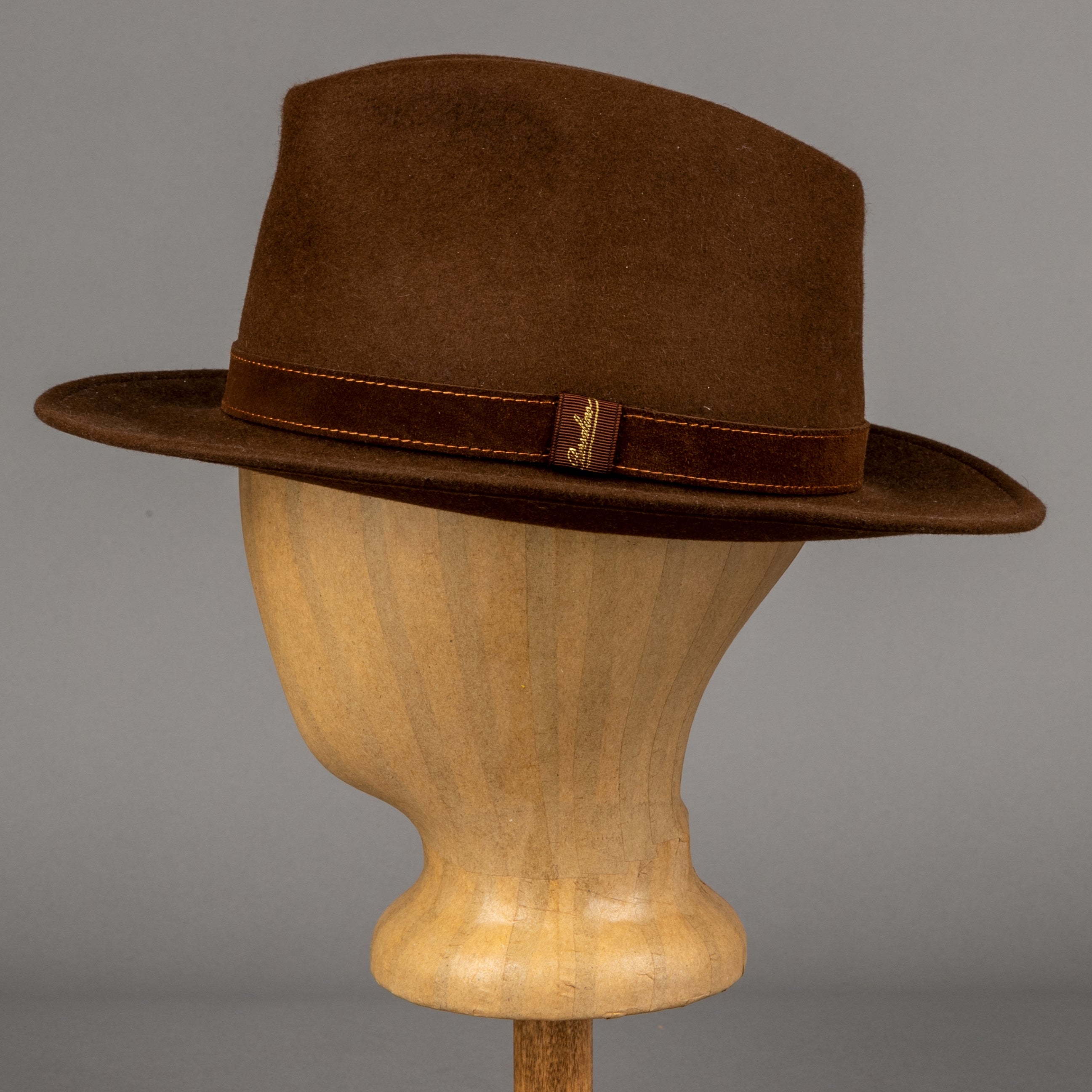 Alessandria Hut mit Lederband - braun