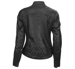 Riot women's leather jacket black