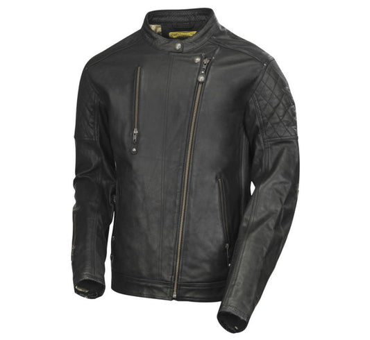 Clash CE motorcycle leather jacket in black