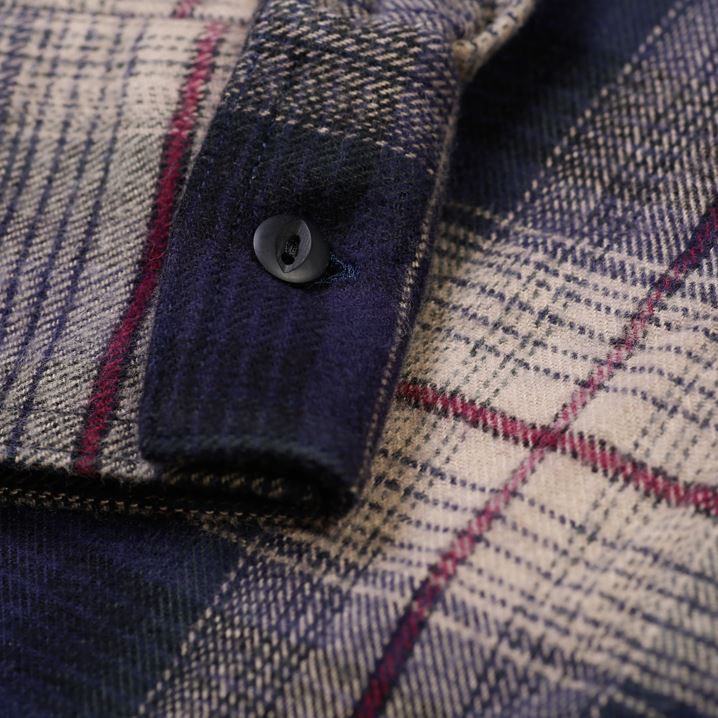 1937 Roamer Shirt Flannel Blue Beige Check