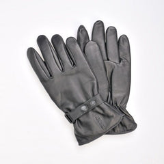 Shorty Handschuhe aus Leder in schwarz