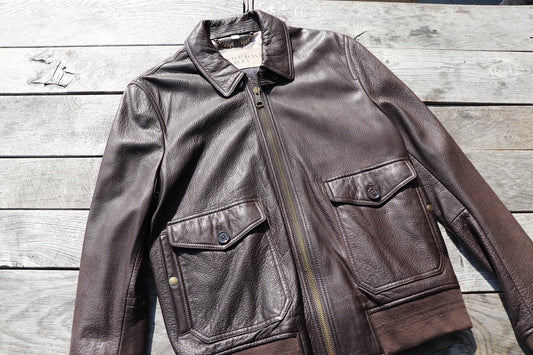 Burberry leather jacket in brown - 2nd hand