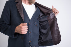 Destri jacket made of moleskin in gunmetal