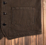 1937 Roamer Vest Hickory Stripes Brown