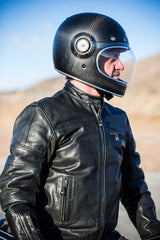 Ronin CE Motorradlederjacke schwarz