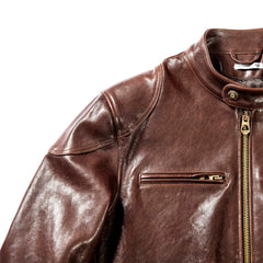 Cafe Racer motorcycle leather jacket brown