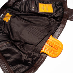 Cafe Racer motorcycle leather jacket brown