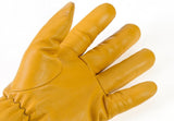 Shorty Handschuhe aus Leder in gelb