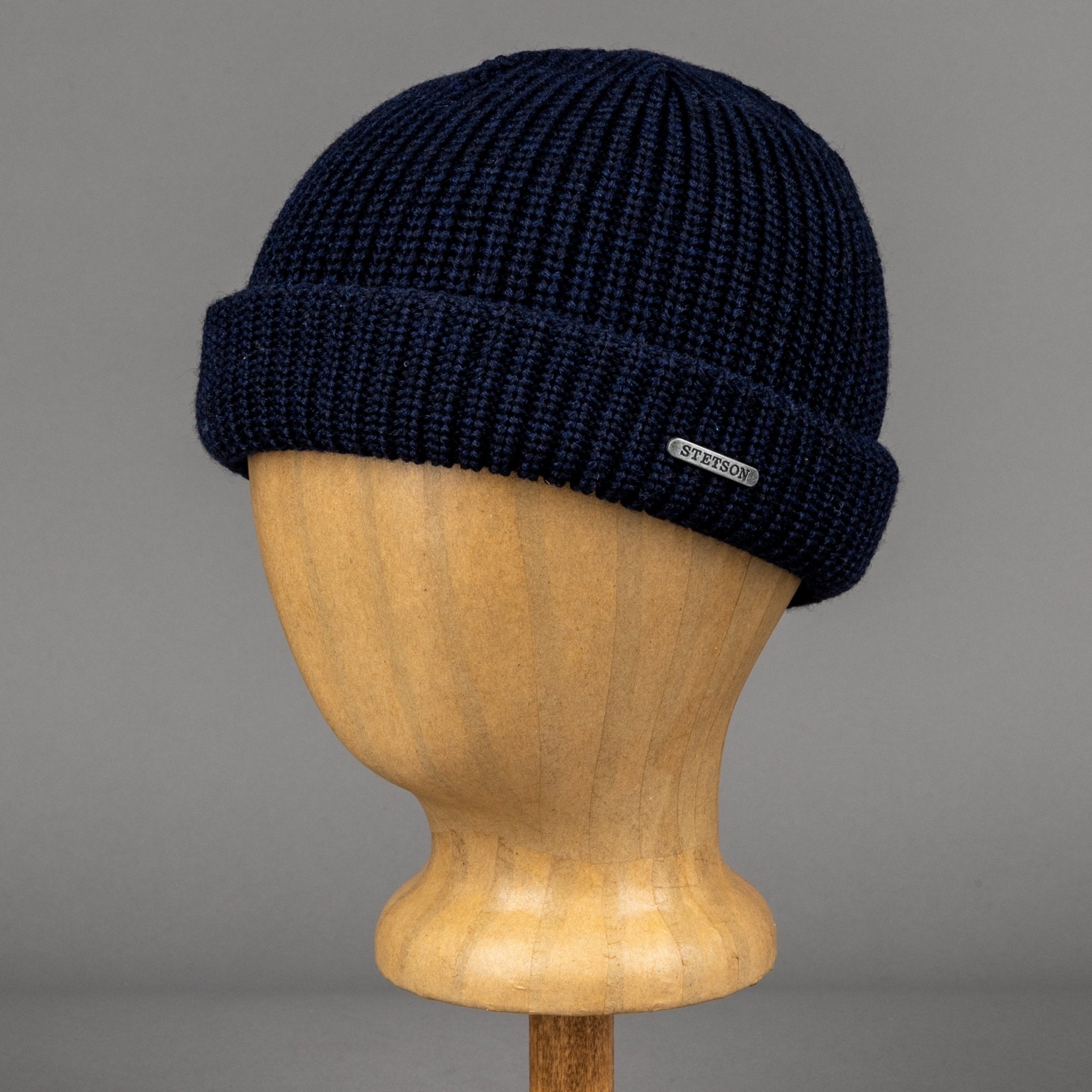 Bonnet Stetson en laine mérinos, couleur bleu marine - British Parts Lucerne