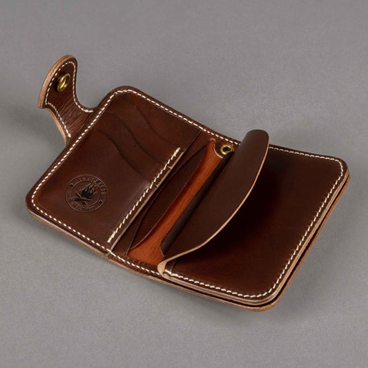 Lined Biker Wallet S Tobacco