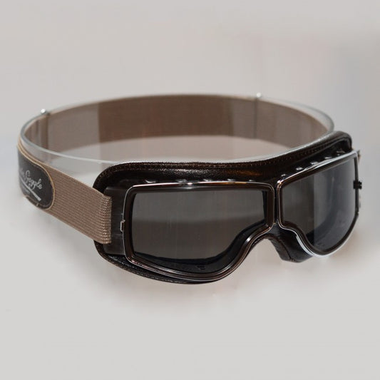 Motorcycle goggles T2 in brown (for glasses wearers)